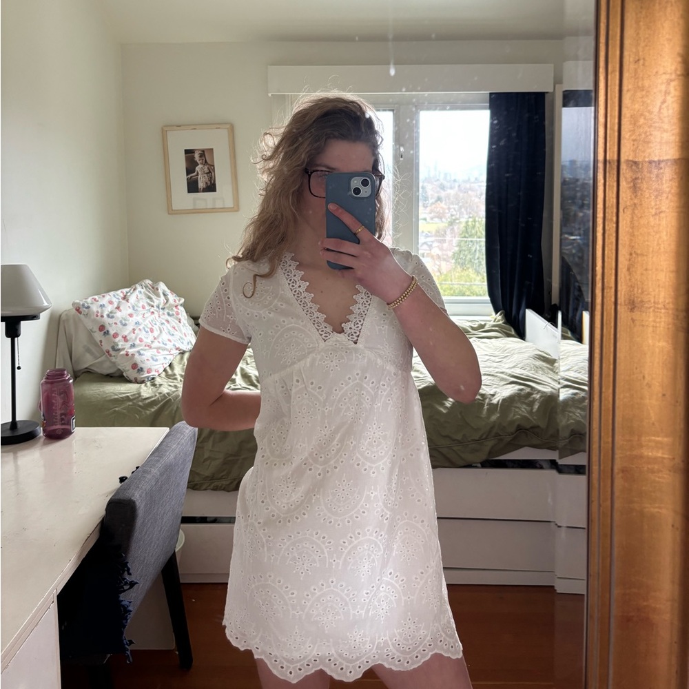 NWT White Eyelet Dress